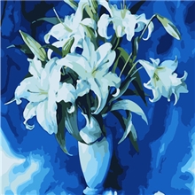 《百合》数字油画【一件代发】免费代理提供淘宝数据包40x50cm