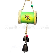 云南民族特色工艺品粗狂自然装饰品东巴吉祥小鼓挂饰L0128