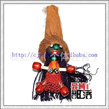 一手货源东巴福娃纳西族东巴吞口小人挂件批发手工制作L0045-1