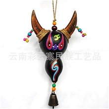 云南工艺品民族工艺家居用品装饰品葫芦牛头风铃挂饰L0135
