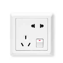 【ABB插座】德逸系列/白色/五孔带开关插座AE225;10072401