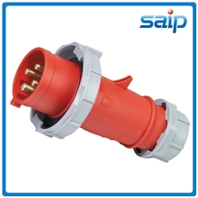 斯普威尔直销SP282/4芯工业防水防尘插头/16A工业电源插头