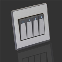 正品欧普电器厂家直销四位双控温控开关防水墙壁开关插座