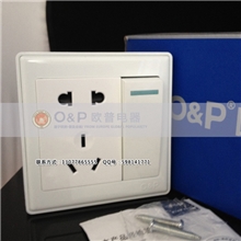 正品欧普电器开关批发86开关插座一开二三极插座家用墙壁开关