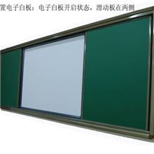 童博T8201B中置推拉组合式绿板可装电子白板