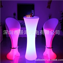 新款LED发光吧台KTV沙发凳酒吧凳子塑料凳子别墅时尚休闲家具