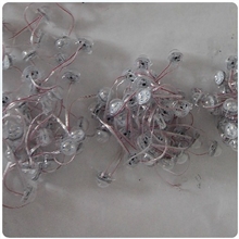 全彩三公分点光源3颗5050RGB灯珠驱动IC-WS2811透明外壳