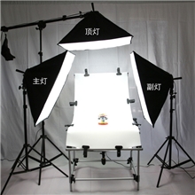 4组四联灯柔光箱＋60&times;130CM铝合金静物拍摄台套装摄影棚套装