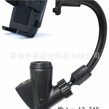 双USB输出点烟器车载支架/带圆头输出点烟器支架，多功能车载支架