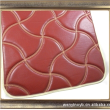 厂家直销磨光孤形枣红色墙体软包