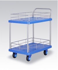 太仓供应静音手推车150KG双层手推车批量低价