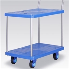 供应静音手推车双层静音手推车塑料静音双层手推车