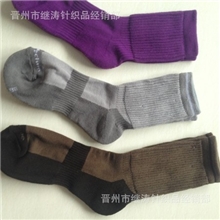 外贸半拉毛袜子纯棉加厚毛巾底毛圈袜运动袜批发男女袜批