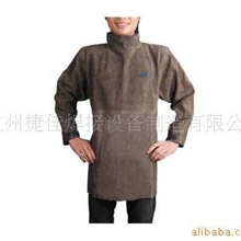 供应炭啡色护胸带领长袖围裙