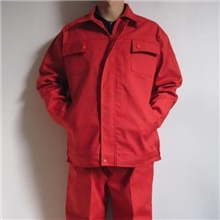 秋冬季大红长袖工作服劳保服工程服车间服男女厂服园林套装