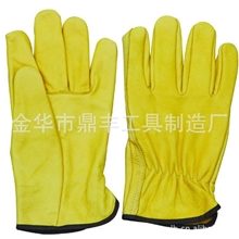 S-2039黄色头层猪皮司机手套