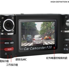 厂家批发高清F20双镜头行车记录仪高清夜视汽车黑匣子