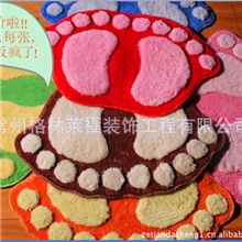 疯狂低价冲量大脚丫绒面加厚地垫适用于浴室阳台儿童脚垫