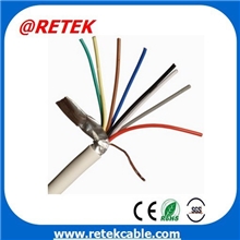 SGS认证工厂生产纯铜六芯屏蔽保安线，视屏监控线