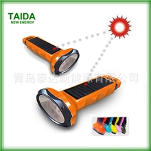 防水塑料太阳能手电筒，耐摔防爆高品质太阳能led电筒（泰达）