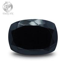天然界面天俐裸石切工精细半宝石黑尖晶BlackSpinelCUS