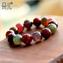 朵儿出品天然水晶火龙纹玛瑙手链多色搭配超实惠