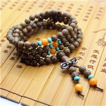 香港集福轩厂价批发天然越南鸡翅木藏式佛珠手链108颗七夕地摊