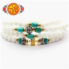 香港集福轩天然白砗磲108颗*6mm佛珠手链地摊厂家七夕地摊