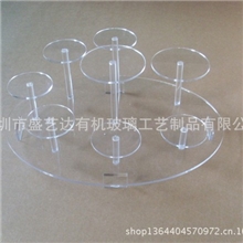 圆形亚克力陶瓷展示架、茶具茶杯展示架可拆卸款，可定制可混批