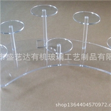 有机玻璃6头弯形茶具展示架可拆卸，选深圳盛艺达，品质好价格低