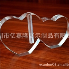 供应亚克力心形底座玫瑰水晶底座情人节礼物心形亚克力底座