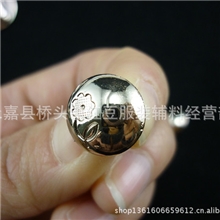 厂家供应时尚花朵图案光头塑料纽扣玫瑰金色高脚扣