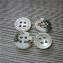 供应高档四眼细边马蹄罗贝壳纽扣花底贝壳扣高档衬衫扣