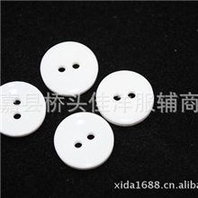 厂家直销树脂纽扣平面两眼扣高档衬衫扣童装扣