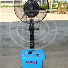 供应江门市开平市坐地式喷淋水雾电风扇降温增湿喷雾户外节能设备