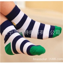 新款POLO童袜儿童袜子纯棉彩虹短袜男童女童男孩女孩条纹袜子批发