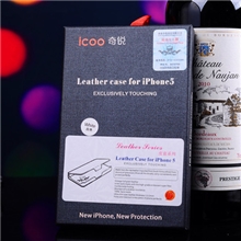 icoo奇锐iphond5左右翻苹果5真皮套iphone5时尚真皮保护套