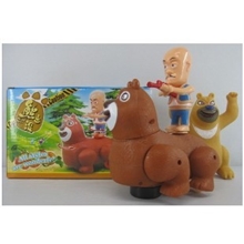 批发电动万向熊出没拉车灯光、音乐热卖产品4642