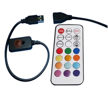 特价批发荧光板两用七彩控制12v调节器，led灯条遥控器，IR+_手动