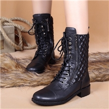 2013冬周迅明星同款短靴小香菱格真皮平底马丁靴机车靴中筒女靴子