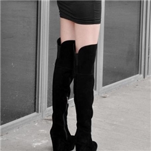 真皮过膝长靴子坡跟2013秋冬新款女鞋韩版骑士靴批发代理一件代发