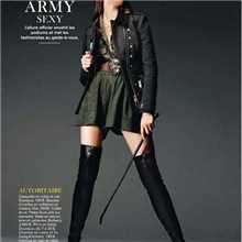 秋冬新款范女尖头弹力瘦腿靴子过膝靴真皮铆钉长靴一件代发批发