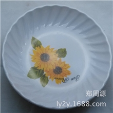 小额批发密胺餐具19CM波纹盘,供应密胺餐具,仿瓷餐具,密胺制品