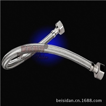 不锈钢丝防爆耐高压双头编织软管马桶热水器进水软管双孔单冷软管