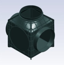 宸德塑业厂家直销检查井塑料井窨井排水井污水井1000-600直通井
