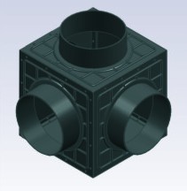 宸德厂家直销塑料检查井成品检查井塑料井检查井600-500直角井