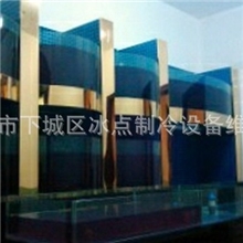 杭州市海鲜池工程&middot;亚克力观赏鱼缸&middot;落地大型圆柱.冷库安装