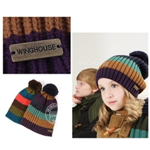 winghouse冬季儿童套头针织帽子亲子款厂家直销批发圣诞版潮