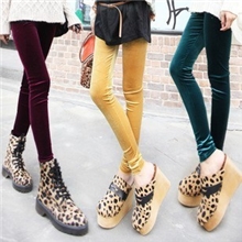 韩国金丝绒修身显瘦打底裤百搭瘦身闪亮小脚裤九分打底裤