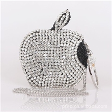 批发水钻包包apple苹果水钻包包手工编织水钻包包斜挎水钻包包